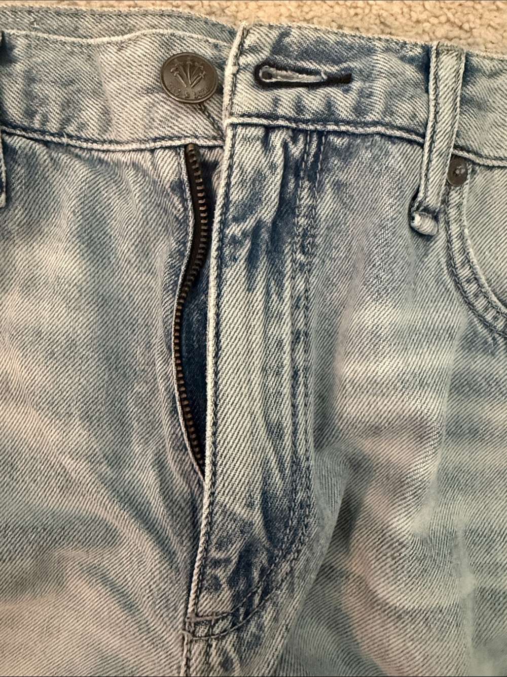 rag & bone Light Blue Wide-Leg Jeans - Picture 6 of 8